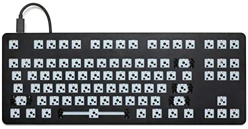 Drop CTRL Mechanical Keyboard — Tenkeyless TKL (87 Key) Gaming Keyboard, Hot-Swap Switches, Programmable Macros, RGB LED Backlighting, USB-C, Doubleshot PBT, Aluminum Frame (Barebones, Black)