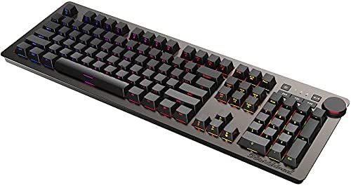 NACODEX AK60 RGB Mechanical Gaming Keyboard 110 Keys with 6 Media Keys/Brown Switches/Dual-Mode Wheel/Side Print/ 104 Anti-Ghosting/Customize RGB Backlit/Aluminum Panel
