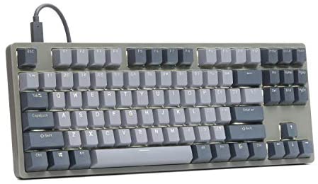 Drop ENTR Mechanical Keyboard — Tenkeyless Anodized Aluminum Case, Doubleshot Shine-Through PBT Keycaps, N-Key Rollover, USB-C, White Backlit LED, Fast & Linear Switches (Green/Gray, Gateron Yellow)