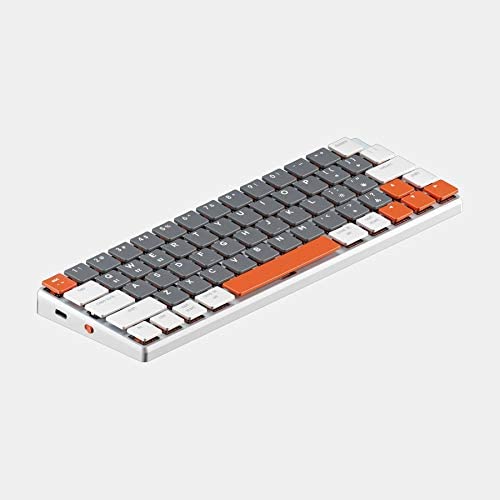 NuType F1 Wireless Bluetooth/USB Wired Gaming Mechanical Keyboard, Compact Low Profile 60% Layout 64 Keys RGB LED, Aluminum Frame for Mac Windows PC Typist Gamer Twilight Teahouse (White Switch)