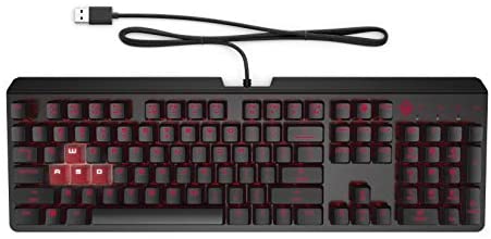 OMEN Encoder Customizable Mechanical Gaming Keyboard with Cherry MX Red Keys, Full N-Key Rollover, LED Backlit, USB (6YW76AA)
