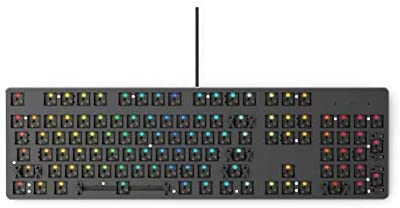 Glorious GMMK Modular Mechanical Gaming Keyboard – Barebone Edition (DIY Assembly Required) – RGB LED Backlit, Hot Swap Switches (Customizable) (Full Size, Black)