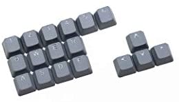 Rubber Gaming Backlit Keycaps Set – for Cherry MX Mechanical Keyboards Compatible OEM Include Key Puller (Grey)