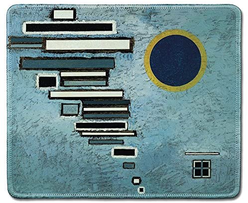 dealzEpic – Art Mousepad – Natural Rubber Mouse Pad with Famous Fine Art Abstract Painting of Unequal by Vassily Kandinsky – Stitched Edges – 9.5×7.9 inches