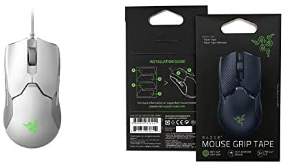 Razer Viper Ultralight Ambidextrous Wired Gaming Mouse: 2nd Generation Razer Optical Mouse Switches – Mercury + Razer Mouse Grip Tape – Anti-Slip Grip Tape – Self-Adhesive Design