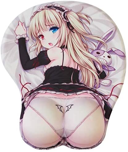 BETOMSPS Non Slip Mouse Pad Wifu Mousepad Anime Gaming Pretty Funny Mouse Pad with Gel Wrist Support Purple
