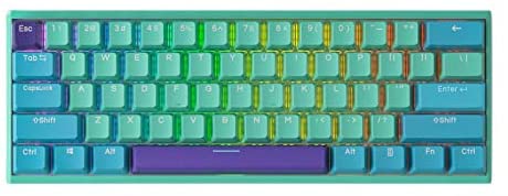 BOYI 61 Mini Keyboard,Boyi 60% Szie RGB Mechanical Keyboard PBT Keycap Cherry MX Switch Gaming Keyboard (Cherry MX Brown Switch,Xiaoqinxin Color)