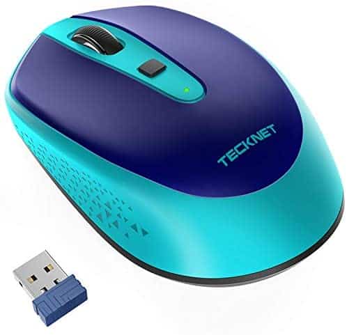 TECKNET Omni Small Portable 2.4G Wireless Optical Mouse with USB Nano Receiver for Laptop Computer, 18 Month Battery Life, 3 Adjustable DPI Levels: 2000/1500/1000 DPI