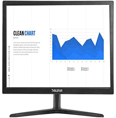 PC Monitor 17-inch 4:3 LED Backlit Monitor 1280 X 1024, 60 Hz Refresh Rate, 5Ms Response Time, VESA Mountable, VGA, HDMI, TN Panel, Built-in Speakers