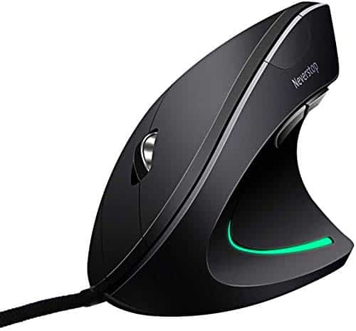 Wired Vertical Mouse, Optical Ergonomic Mouse with 4 Adjustable DPI 800/1200/2000/3200, 6 Buttons USB Computer Mouse , Better for Large Hands, Black