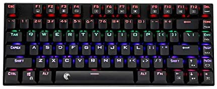 60% Mechanical Gaming Keyboard, E-Element Z88 with Brown Switches, Rainbow LED Backlit, Water Resistant, Compact 81 Keys Anti-Ghost, Black (Renewed)