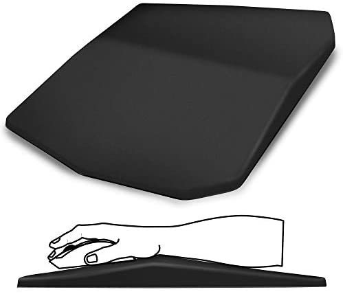 SOUNDANCE Ergonomic Mouse Pad with Wrist Support Gel,Mousepad Wrist Rest Thick,Relief Carpal Tunnel Pain,Entire Memory Foam with Non-Slip PU Base for Computer,Laptop,Desktop,Home,Office, 14 x 8”Black
