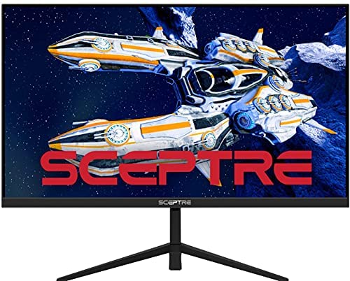 New Sceptre 25″ 165Hz 144Hz 1ms Gaming LED Monitor 2X HDMI 1x DP (DisplayPort), Machine Black 2021 (E255B Series)