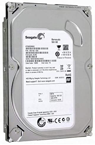 SEAGATE ST500DM002 Barracuda 7200.12 500GB 7200 RPM 16MB cache SATA 6.0Gb/s 3.5 internal hard drive (Bare Drive) Bare Drive (Renewed)