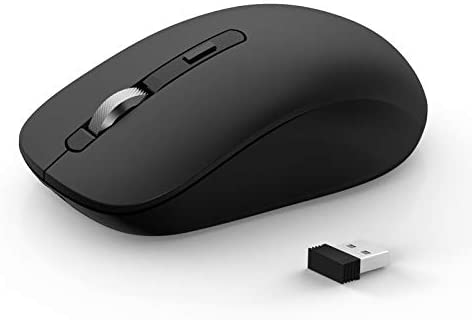Bluetooth Mouse, JOYACCESS 2.4G Wireless Bluetooth Mouse Dual Mode(Bluetooth 5.0/3.0+USB), Computer Mice for Laptop/ Computer MacBook/ Windows/ MacOS/ Android – Black
