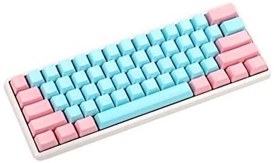 108 Key Mechanical Keyboard 61 87 104 Keys Miami Thick PBT Profile Keycap for Switches GH60 Tenkeyless Mechanical Gaming Keyboard (Color : 61 Key Blank)
