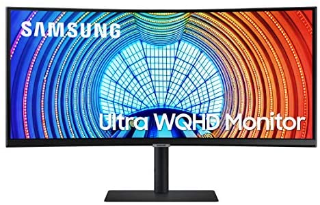 SAMSUNG S65UA Series 34-Inch Ultrawide QHD (3440×1440) Computer Monitor, 100Hz, Curved, USB-C, HDR10 (1 Billion Colors), Height Adjustable Stand, TUV-Certified Intelligent Eye Care (LS34A654UXNXGO)