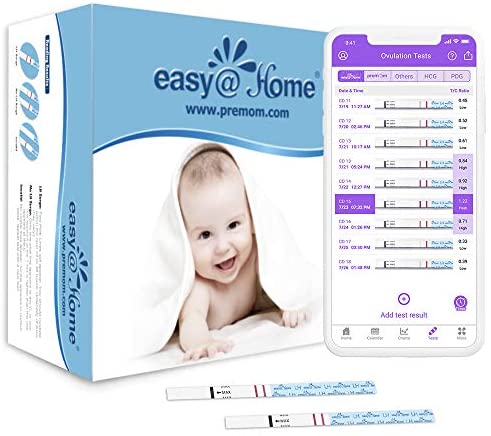 Easy@Home Ovulation Test Predictor Kit : Accurate Fertility Test for Women (Width of 5mm), Fertility Monitor Test Strips, 50 LH Strips