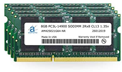 Adamanta 32GB (4x8GB) Apple Memory Upgrade Compatible with Late 2015 iMac 27″ Retina 5K Display DDR3/DDR3L 1867Mhz PC3L-14900 SODIMM 2Rx8 CL13 1.35v RAM DRAM