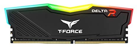 TEAMGROUP T-Force Delta RGB DDR4 32GB (2x16GB) 3200MHz (PC4-25600) CL16 Desktop Memory Module Ram TF3D432G3200HC16FDC01 – Black