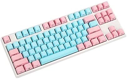 108 Key Mechanical Keyboard 61 87 104 Keys Miami Thick PBT Profile Keycap for Switches GH60 Tenkeyless Mechanical Gaming Keyboard (Color : 87 Key Side Print)