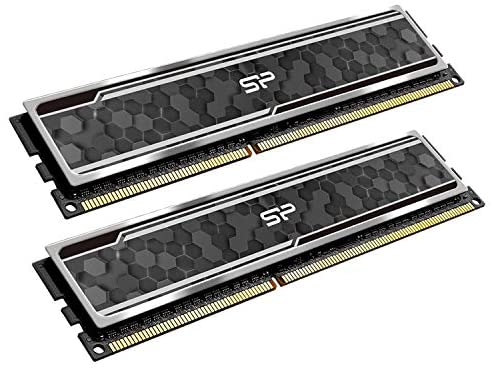 Silicon Power Gaming Series DDR4 16GB (8GBx2) 3200MHz (PC4 25600) CL16 1.35V Desktop Memory Module RAM with Heatsink Camouflage Grey SP016GXLZU320BDAJ5