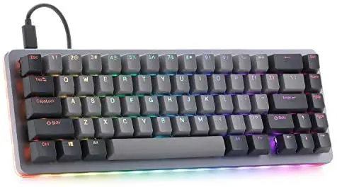 Drop ALT Mechanical Keyboard — 65% (67 Key) Gaming Keyboard, Hot-Swap Switches, Programmable Macros, RGB LED Backlighting, USB-C, Doubleshot PBT, Aluminum Frame (Cherry MX Brown RGB, Gray)
