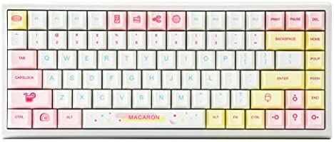 YUNZII Macaron 84 84-Key RGB Hotswap Wired Mechanical Gaming Keyboard with PBT Dye-subbed Keycaps for Mac/Win/Gamers (84 Keys, Gateron Black Switch)