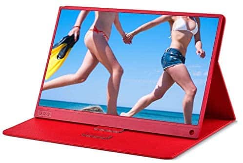 Portable Monitor – ZSCMALLS 15.6 Inch Full HD 1080p HDR Gaming Monitor, USB Type C Mini HDMI Computer Display IPS Screen with Stereo Speakers for PS3 PS4 Xbox Raspberry Pi Laptop PC MAC Red