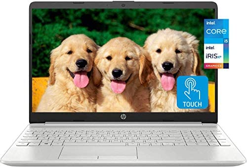 2021 Newest HP 15 Business Laptop, 15.6″ HD Touchscreen, 11th Gen Intel Core i5-1135G7 Processor, Intel Iris Xe Graphics, 32GB RAM, 1TB SSD, Windows 10 Home, Backlit Keyboard, Silver, KKE Mousepad