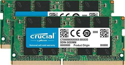 Crucial 32GB Kit (16GBx2) DDR4 2666 MT/s (PC4-21300) DR x8 SODIMM 260-Pin Memory – CT2K16G4SFD8266