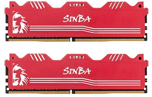 LEVEN SINBA 16GB KIT (8GBx2) DDR4 3600MHz PC4-28800 288-Pin U-DIMM CL18 XMP2.0 Overclocking Gaming RAM Desktop Memory Module- RED (JROC4U3600172408R-8Mx2)