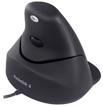 Ergoguys Ergonomic Rockstick 2 Meduim Mouse Wireless KOV-RS200WM, Black