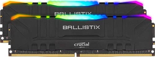 Crucial Ballistix RGB 3600 MHz DDR4 DRAM Desktop Gaming Memory Kit 32GB (16GBx2) CL16 BL2K16G36C16U4BL (Black)