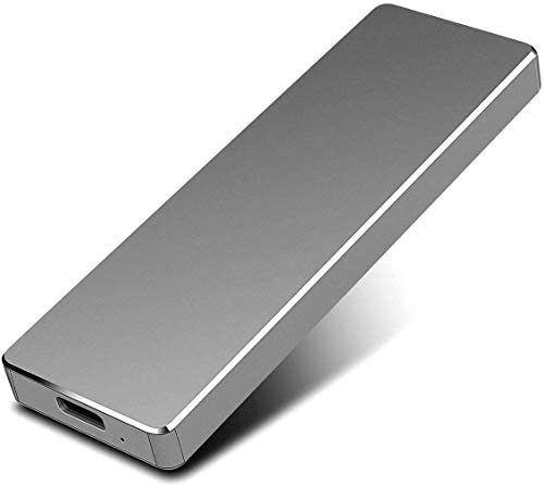 Portable Hard Drive Ultra-Thin Hard Drive External USB 3.1 Type C 1TB 2TB Hard Drive, Suitable for Mac, PC, Laptop, PS4, Xbox One 2TB-Black (2TB-YOP-A2)
