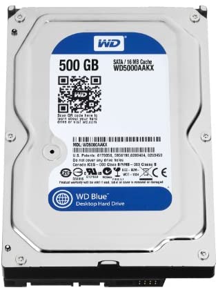 WD Blue 500GB Desktop Hard Disk Drive – 7200 RPM SATA 6 Gb/s 16MB Cache 3.5 Inch – WD5000AAKX