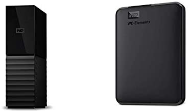 WD 4TB My Book Desktop External Hard Drive, USB 3.0 – WDBBGB0040HBK-NESN & 2TB Elements Portable External Hard Drive, USB 3.0, Compatible with PC, Mac, PS4 & Xbox – WDBU6Y0020BBK-WESN