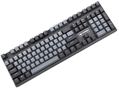 YMDK 108 104 PBT Double Shot Dolch Non Shine Through ANSI OEM Profile for MX Mechanical Keyboard (Only Keycap)(Black Gray Mixed)