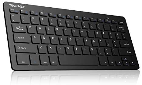 Wireless Keyboard, TECKNET 2.4GHz Ultra Slim Portable Compact Size Quite Small Keyboards for PC, Desktop, Smart TV, Notebook, Laptop, Windows 7/8 /10, Max iOS