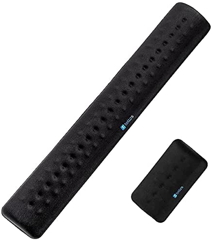 Wrist Rest for Keyboard and Mouse, Ergonomic Keyboard and Mouse Wrist Rest Pad with Memory Foam and Anti-Slip Base for Gaming, Office, Computer, Black by Tollcs