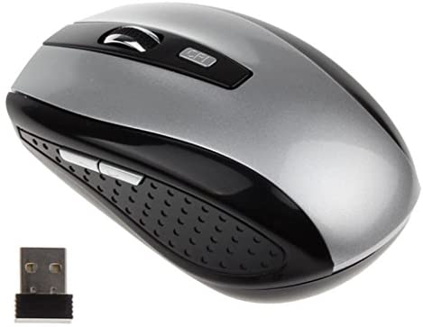 IEason Gaming Mouse, Portable 2.4G Wireless Optical Mouse Mice for Computer PC Laptop Black (Silver)