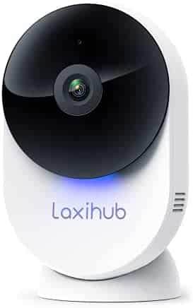[2021 Upgraded] Laxihub 5G Indoor Home Security Camera, Minicam Baby Monitor with Camera and Audio, 1080P FHD, Night Vision, 2-Way Audio, AI Motion Detection Compatible with Alexa & Google Assistant