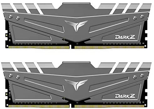 TEAMGROUP T-Force Dark Z 16GB Kit (2x8GB) DDR4 Dram 3600MHz (PC4-28800) CL18 288-Pin Desktop Memory Module Ram (Gray) – TDZGD416G3600HC18JDC01