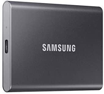 SAMSUNG T7 Portable SSD 2TB – Up to 1050MB/s – USB 3.2 External Solid State Drive, Gray (MU-PC2T0T/AM)