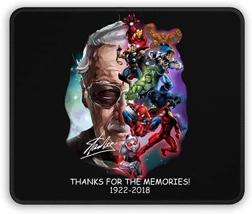 Stanlee Thanks For The Memories 1922 2018 Unisex Mouse Pad Summer Fashion Gaming Mouse Pad Mouse Matn Girl Trendy Gaming Mouse Pad Mouse Pad 9 X 7 Inch 7019