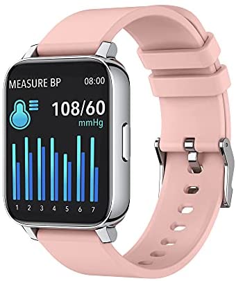 yussa Smart Watch | Latest Generation 2021 | Blood Pressure Monitor (No Phone Required)| Blood Oxygen SpO2 | Heart Rate | Sleep Monitor | IP67 Waterproof | Fitness Tracker | for Women and Men… (Pink)