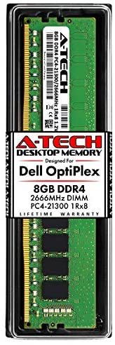 A-Tech 8GB RAM Stick for Dell OptiPlex XE3, 7070, 7060, 5070, 5060, 3070, 3060, Tower/SFF – DDR4 2666MHz PC4-21300 Non-ECC DIMM Desktop Memory Upgrade Module