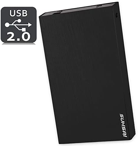 Suhsai External Hard Drive, 2.0 USB Portable Hard Drives, Backup Drive & Pc Storage External HDD Hard Disk for Mac, Computer, Laptop, Smart Tv, Pc (Black, 160 GB)