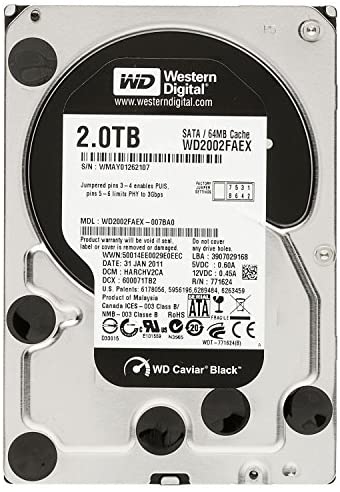 Western Digital Caviar Black 2 TB SATA III 7200 RPM 64 MB Cache Bulk/OEM Internal Desktop Hard Drive – WD2002FAEX (Renewed)