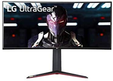 LG 34” 21:9 Curved Ultragear Gaming Monitor with G-Sync Compatible, Adaptive-Sync, Black (34GN85B-B)